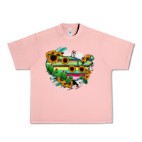 Salmon America Map Sunflower Cactus Serape Urban Heavy Tee - RanaPortraitStore