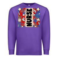 Purple american nurse Premium Sweatshirt - Zillion Design Studio