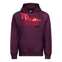 Mauve Wine Everybody's Got A Horse Neigh Urban Hoodie - Bettercallsaul