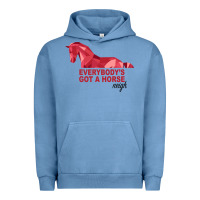 Pigment Pebble Blue Everybody's Got A Horse Neigh Urban Hoodie - Bettercallsaul