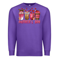 Purple mothers day coffee cups Premium Sweatshirt - texasbilliewilder