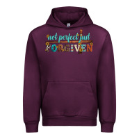 Mauve Wine not perfect just forgiven Urban Hoodie - Artiststas