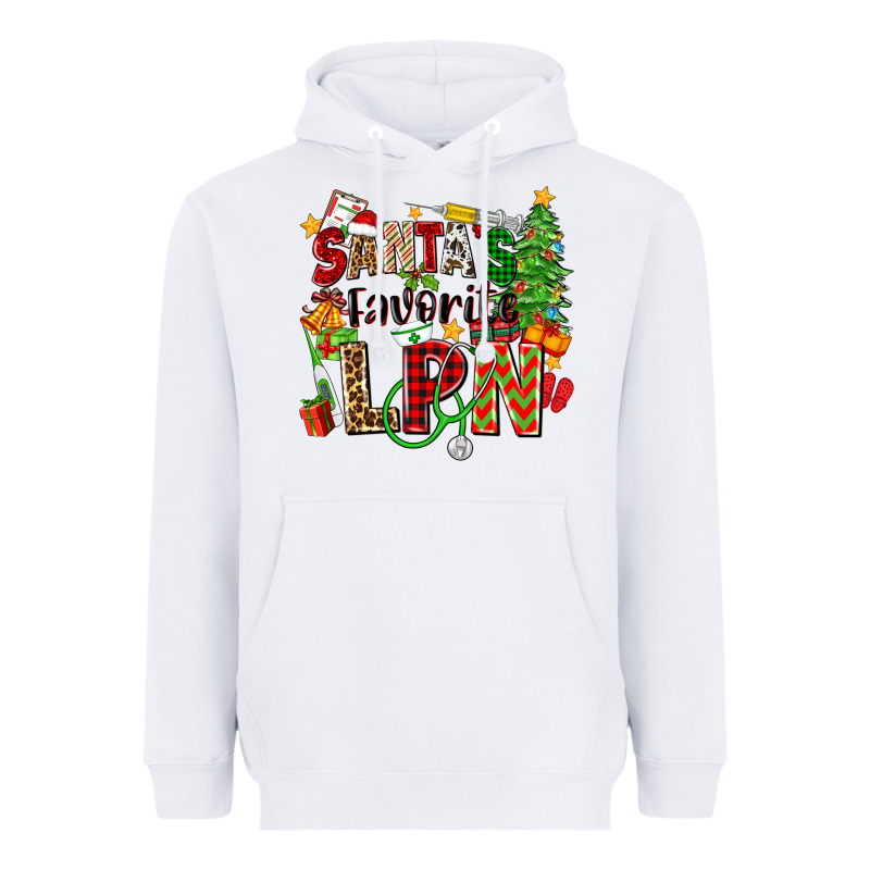 Santa's Favorite Lpn Heavyweight Hoodie by Zillion Design Studio | Teevron