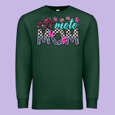 Moto Mom Premium Sweatshirt Designed By Texasbilliewilder