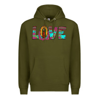 Army Green love our lady of guadalupe Premium Hoodie - JahusDesignShop