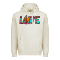 Oatmeal Heather love our lady of guadalupe Premium Hoodie - JahusDesignShop