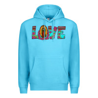 Ocean Blue love our lady of guadalupe Premium Hoodie - JahusDesignShop