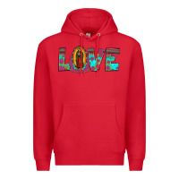 Red love our lady of guadalupe Premium Hoodie - JahusDesignShop