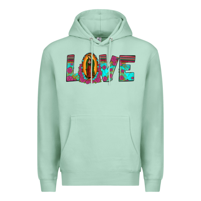 Love Our Lady Of Guadalupe Premium Hoodie by JahusDesignShop | Teevron