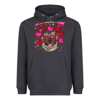 Smoke Valentine's day  pug Heavyweight Hoodie - RanaPortraitStore