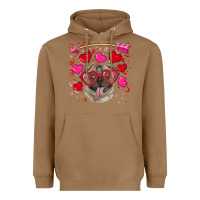 Toasted Coconut Valentine's day  pug Heavyweight Hoodie - RanaPortraitStore