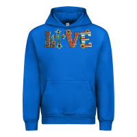 Cobalt western love with cross Urban Hoodie - Artiststas