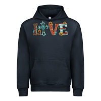 Navy western love with cross Urban Hoodie - Artiststas