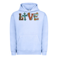 Pigment Grape Ice western love with cross Urban Hoodie - Artiststas