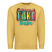 Antique Gold lake babe Premium Sweatshirt - Zillion Design Studio