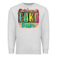 Dove Grey lake babe Premium Sweatshirt - Zillion Design Studio