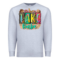 Heather Grey lake babe Premium Sweatshirt - Zillion Design Studio
