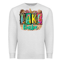 Oatmeal Heather lake babe Premium Sweatshirt - Zillion Design Studio