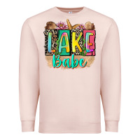 Pale Pink lake babe Premium Sweatshirt - Zillion Design Studio