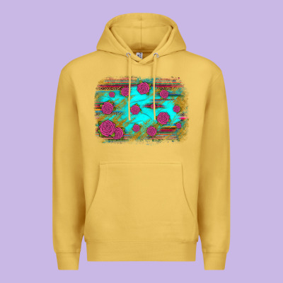 Gemstone Serape Glitter Background Premium Hoodie Designed By Jahusdesignshop