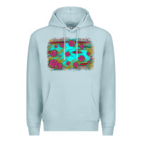 Blue Mist gemstone serape glitter background Premium Hoodie - JahusDesignShop