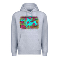 Heather Grey gemstone serape glitter background Premium Hoodie - JahusDesignShop