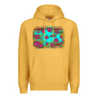 Mustard gemstone serape glitter background Premium Hoodie - JahusDesignShop