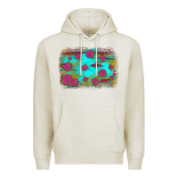 Oatmeal Heather gemstone serape glitter background Premium Hoodie - JahusDesignShop