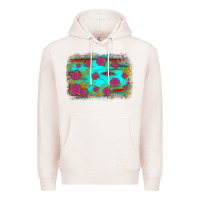 Pale Pink gemstone serape glitter background Premium Hoodie - JahusDesignShop