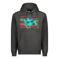 Charcoal Heather gemstone serape glitter background Premium Hoodie - JahusDesignShop
