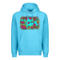 Ocean Blue gemstone serape glitter background Premium Hoodie - JahusDesignShop