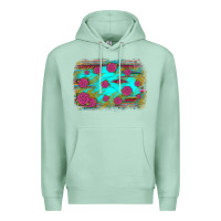 Seafoam gemstone serape glitter background Premium Hoodie - JahusDesignShop