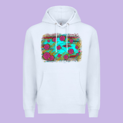 Gemstone Serape Glitter Background Premium Hoodie Designed By Jahusdesignshop