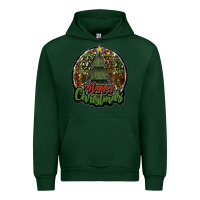 Forest Green happy christmas black Urban Hoodie - JahusDesignShop