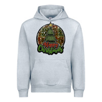 Heather Grey happy christmas black Urban Hoodie - JahusDesignShop