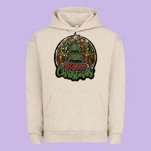 Happy Christmas Black Urban Hoodie Designed By Jahusdesignshop