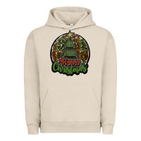 Pigment French Oak happy christmas black Urban Hoodie - JahusDesignShop