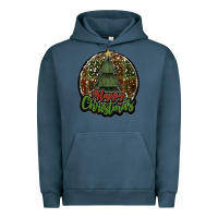 Pigment Midnight Navy happy christmas black Urban Hoodie - JahusDesignShop