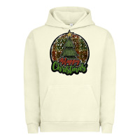 Pigment Pistachio happy christmas black Urban Hoodie - JahusDesignShop