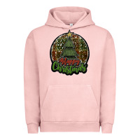 Pigment Salmon happy christmas black Urban Hoodie - JahusDesignShop