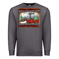 Charcoal Heather Christmas farm and truck Premium Sweatshirt - RanaPortraitStore
