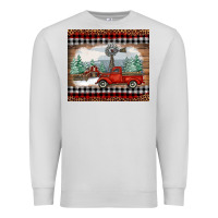 Dove Grey Christmas farm and truck Premium Sweatshirt - RanaPortraitStore