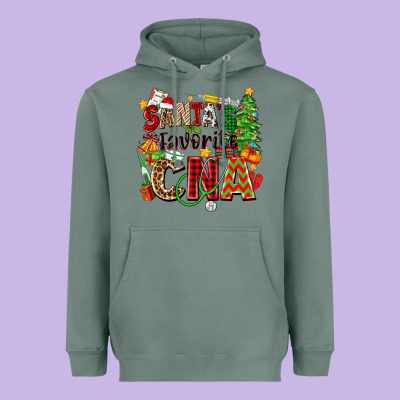 Santa's Favorite Cna Heavyweight Hoodie Designed By Zillion Design Studio