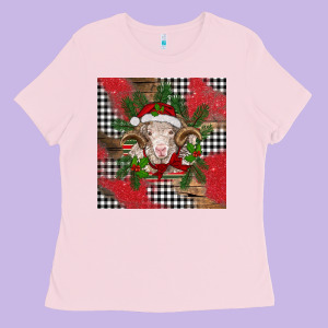 Christmas Merino Ladies Tee Designed By Barkaloodesign