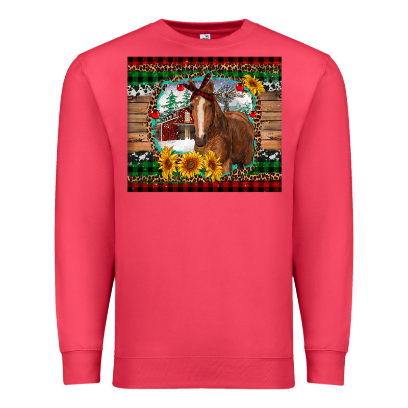 Christmas Farm And Horse Premium Sweatshirt by RanaPortraitStore | Teevron