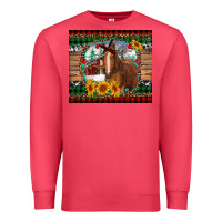 Cardinal christmas farm and horse Premium Sweatshirt - RanaPortraitStore