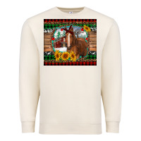 Sandshell christmas farm and horse Premium Sweatshirt - RanaPortraitStore