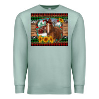 Seafoam christmas farm and horse Premium Sweatshirt - RanaPortraitStore