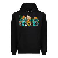 Black wife mom teacher with sunflowers Premium Hoodie - AdoDesignShop
