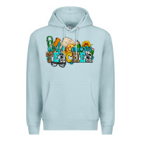 Blue Mist wife mom teacher with sunflowers Premium Hoodie - AdoDesignShop